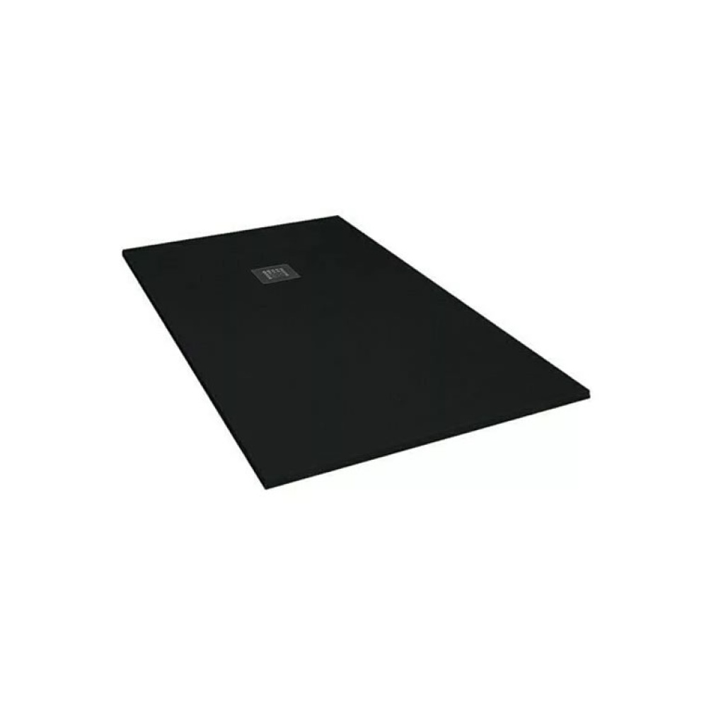 Cutout image of Tissino Giorgio2 Black Slate 1400 x 800mm Stone Resin Rectangular Shower Tray